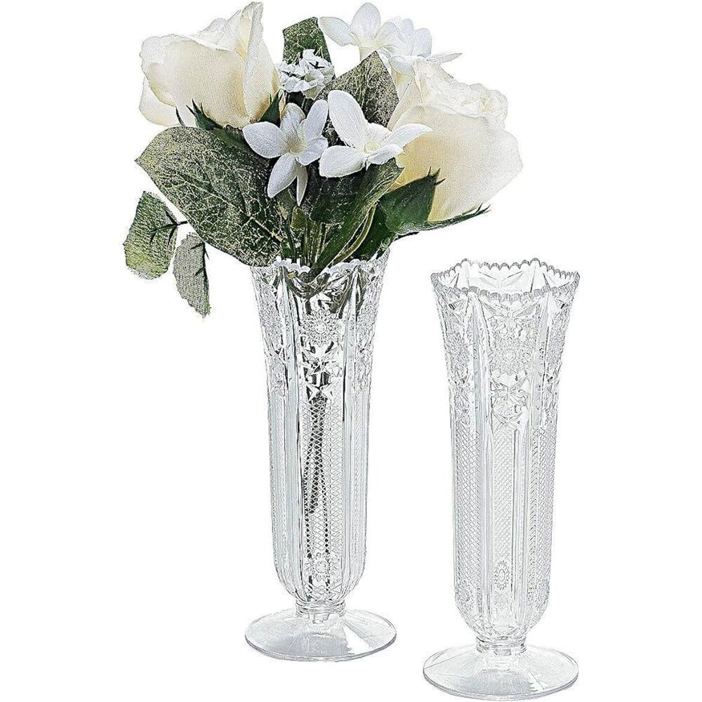 Set of 6 Small Plastic Bud Vases - 6 inches tall - Picture 2 of 8